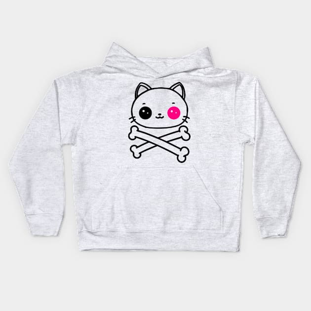 Meow funny cat Kids Hoodie by Kerlem